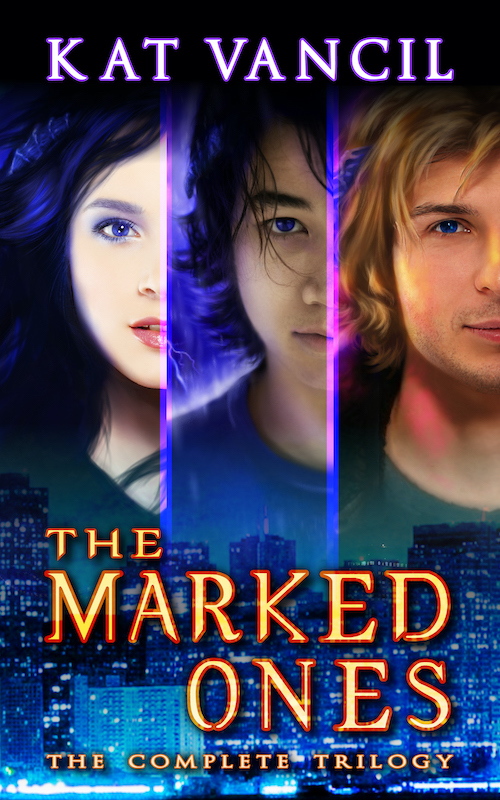 book cover for the 2015 edition of The Marked Ones: The Complete Trilogy by Kat Vancil