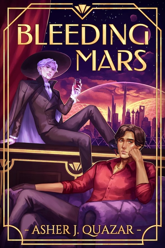 Book cover for Bleeding Mars by Asher J. Quazar