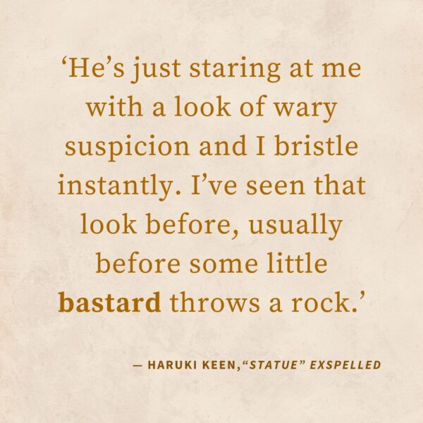 ‘He’s just staring at me with a look of wary suspicion and I bristle instantly. I’ve seen that look before, usually before some little bastard throws a rock.’ — “Scenetember Surprise”, The Saga