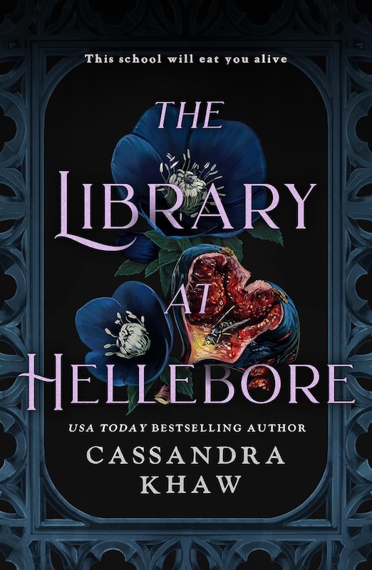 Book cover for The Library at Hellbore by Cassandra Khaw