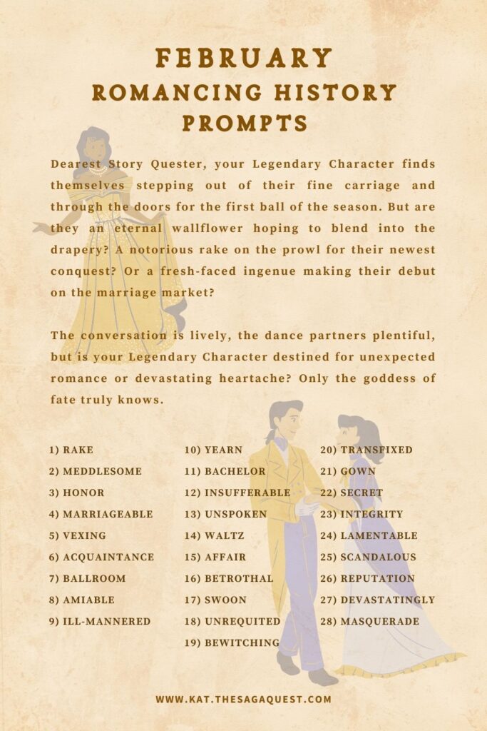 Prompt words for February 2026 - NOTE: The prompt words are presented in plain text form adjacent to this graphic for visually impaired visitors