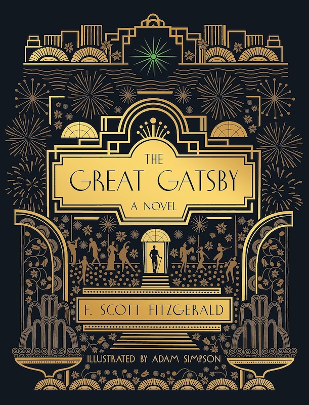 book cover for The Great Gatsby by F. Scott Fitzgerald