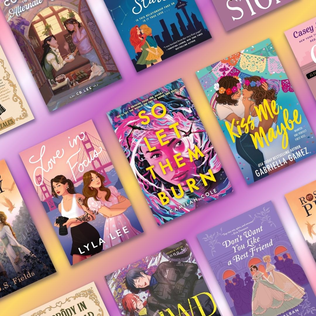 A selection of book covers featuring Sapphic books with female main characters