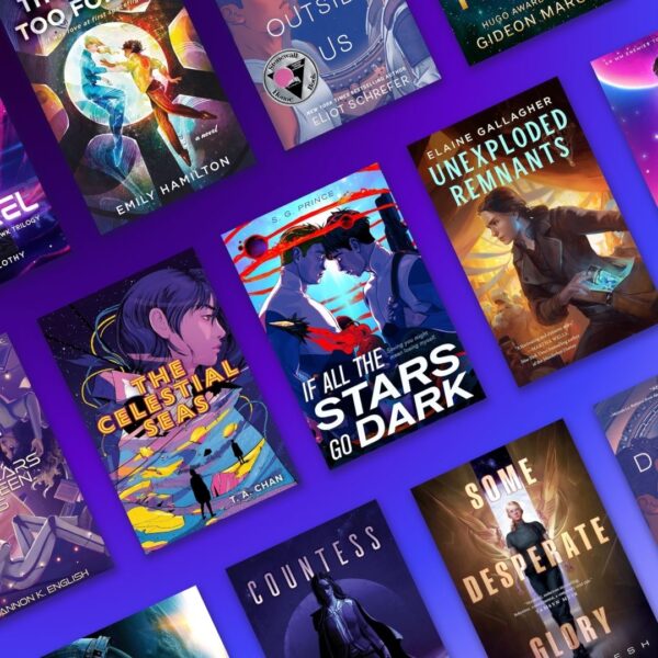 A selection of book covers featuring Queer SciFi stories