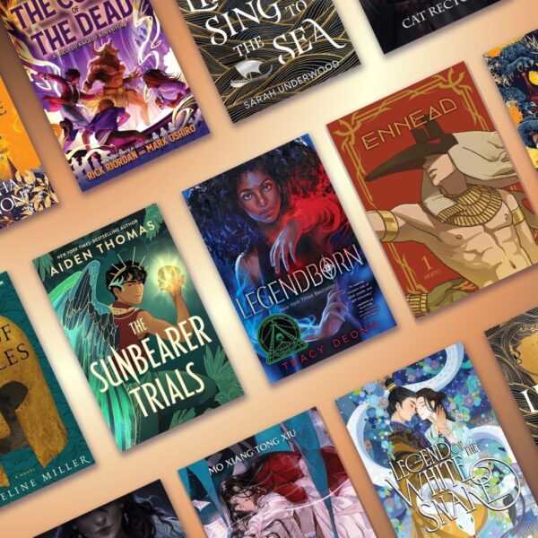 A selection of book covers featuring Queer Mythological Fantasy books