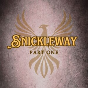Features “Snickleway” in EFCO Brookshire font on a Dark Academia old magic tome style background