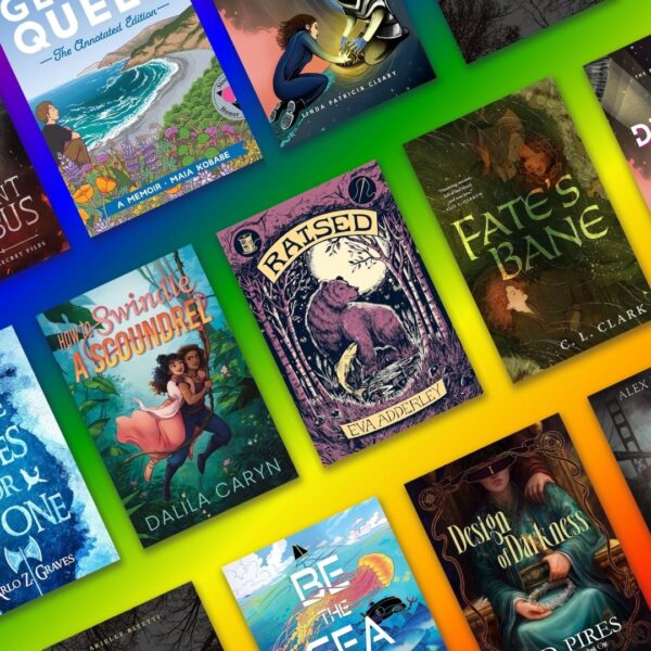 A selection of book covers featuring indie SF Bay Area Queer books and comics